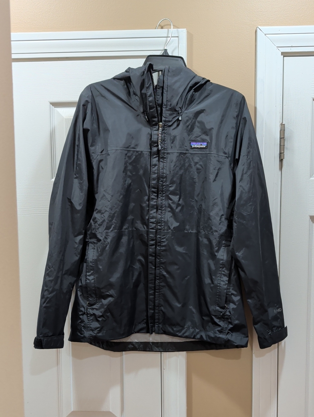 Patagonia Black Hooded Rain Jacket